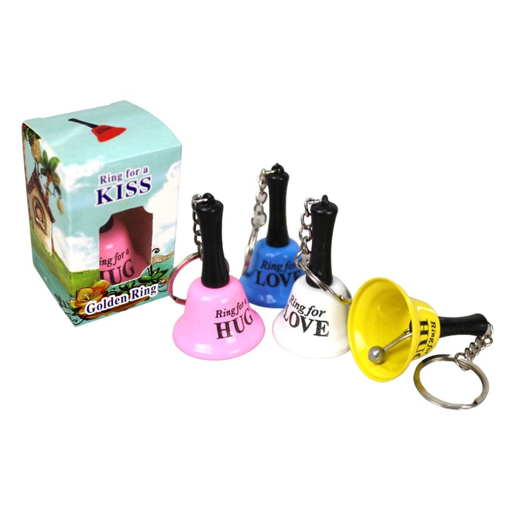 Kulcstartók 7&7, Csengő kulcstartó, 10 darabos készlet, többszínű