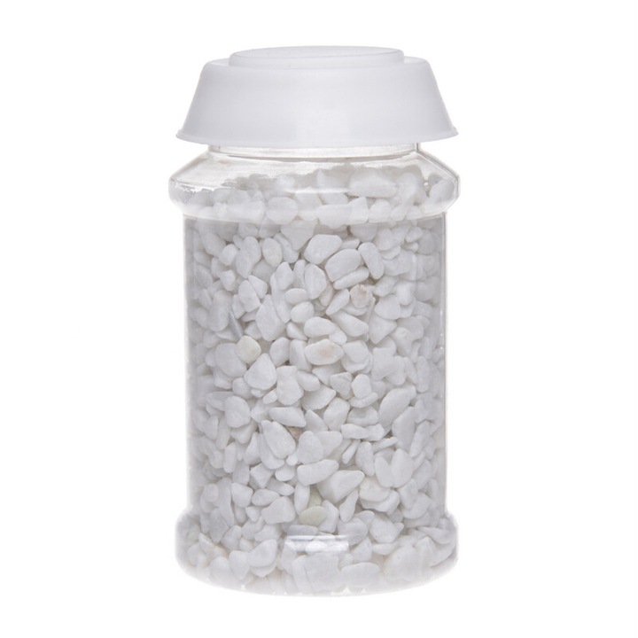 Pietre decorative alb, 4-6mm, 500g, set