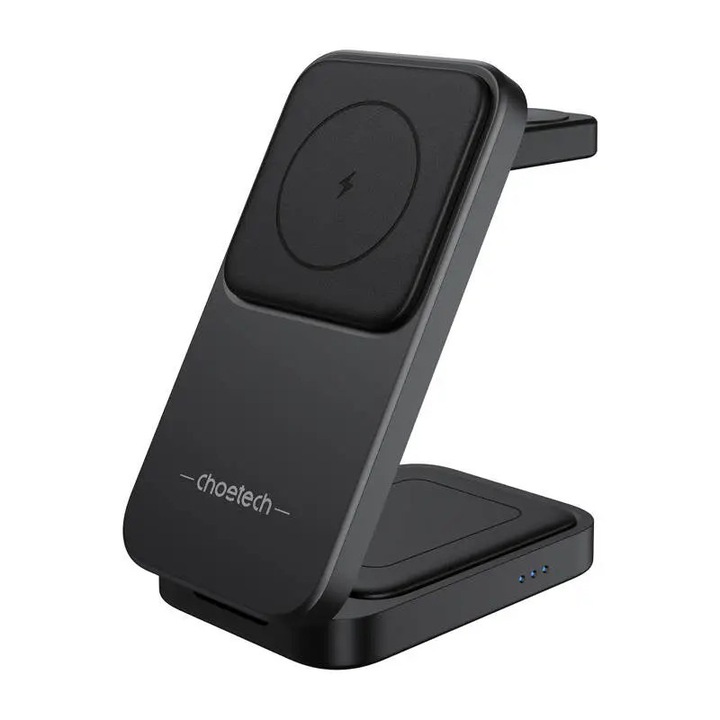 Incarcator magnetic 3 in 1 Choetech T611-F, 15W, pentru iPhone 12/13/14/15, smartwatch si AirPods