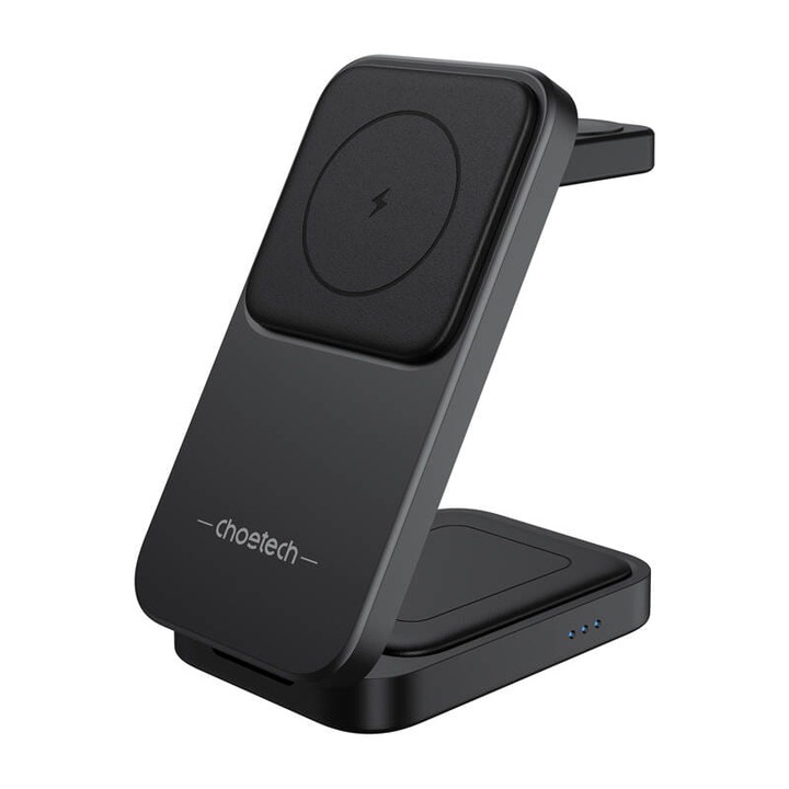 Mágneses töltő 3 az 1-ben Choetech T611-F, 15 W, iPhone 12/13/14/15, okosórához és AirPodokhoz