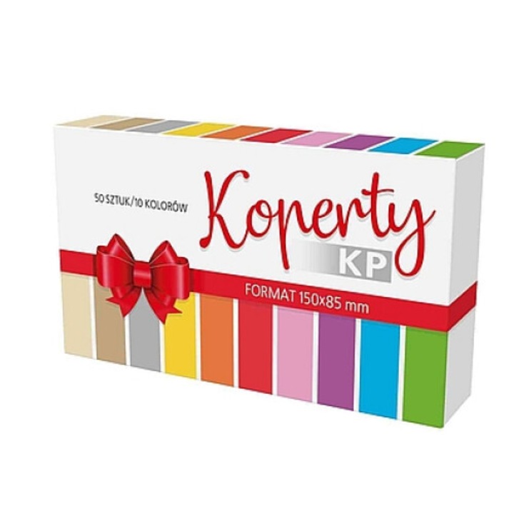 Set 50 plicuri colorate pentru bani, Tamipol, Hartie, 150x85 mm