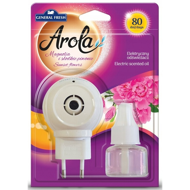 Elektromos légfrissítő, POL-HUN, Magnólia és bazsarózsa, 25ml, szett készülékkel és utántöltővel