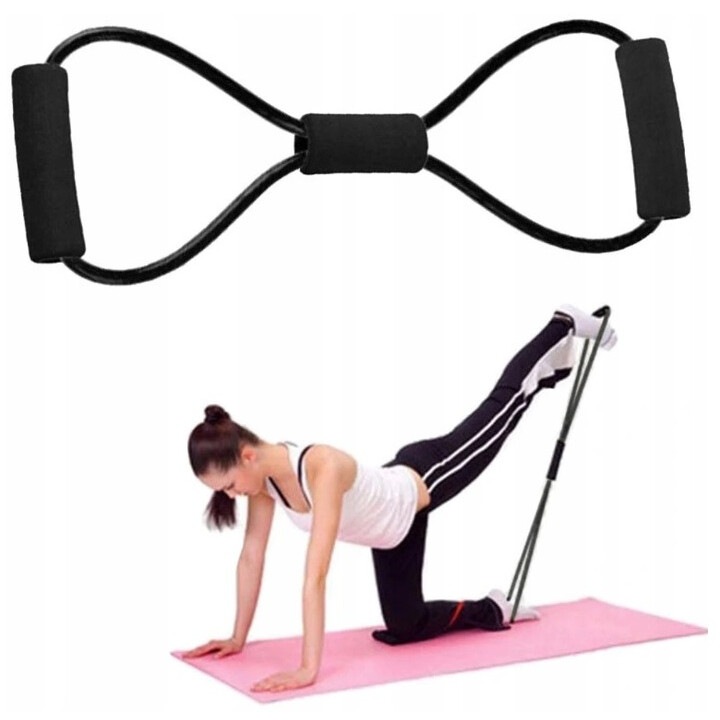 Extensor ONE DOLLAR, 40x90cm, set de antrenament pentru diverse grupe musculare