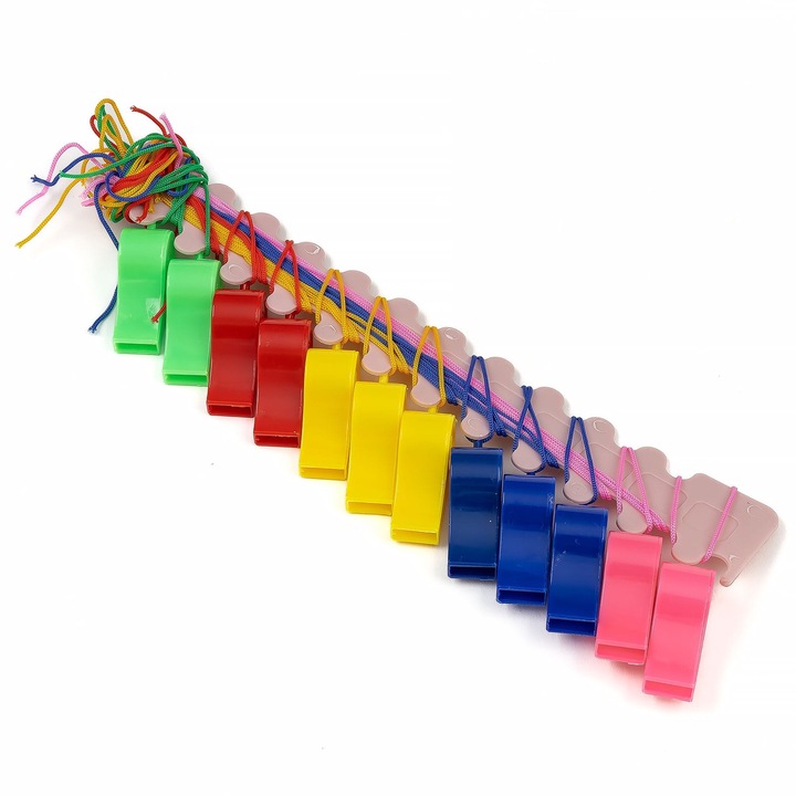 Set 24 fluiere colorate, Mat, Multicolor