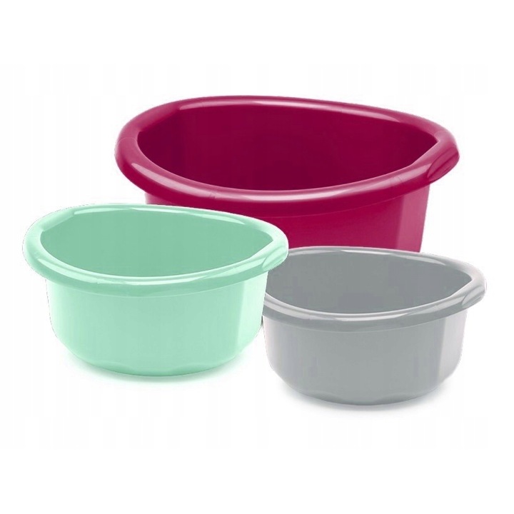 Bol plastic 5L Jagiello, rotund, multicolor