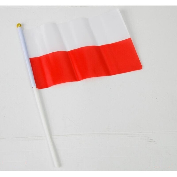 Steag Polonia, GAJO, set 12 bucati, 15,5x21,3cm, alb-rosu, rezistent la intemperii
