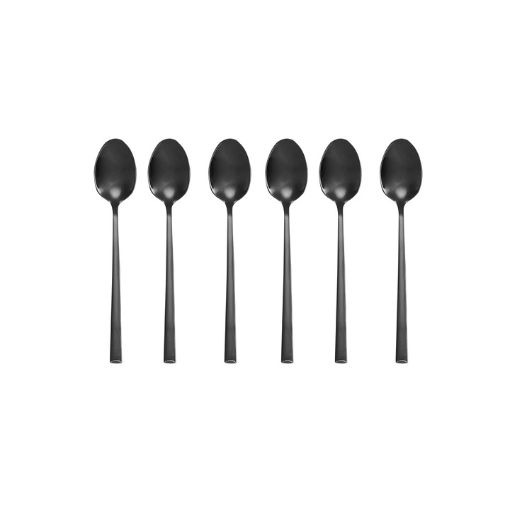 Set lingurita ceai, 6 piese, inox, AMBITION Como Black