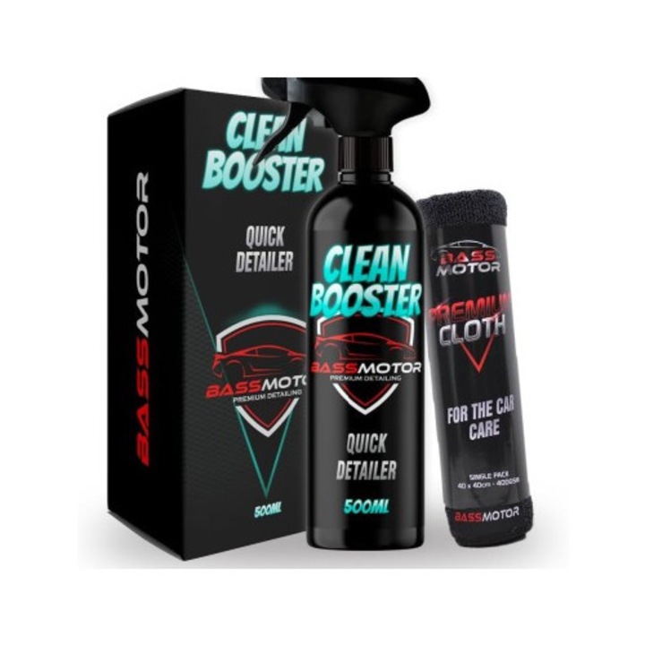 Gyorstisztító megoldás, Quick Detailer Bass Motor Clean Boosterrel, 500 ml