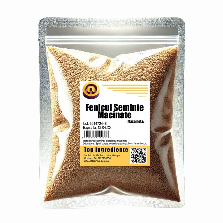 Fenicul Seminte Macinate, Punga 500g