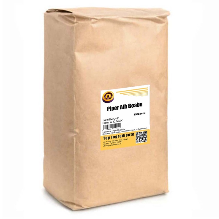 Piper Alb Boabe, Sac 25kg