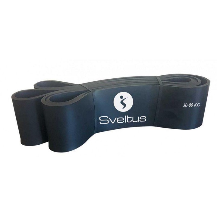 Ластик Sveltus Powerband черен 30-80 кг