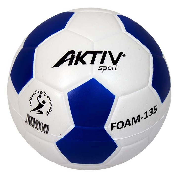 Szivacskézilabda Aktivsport 13, 5 cm fehér-kék