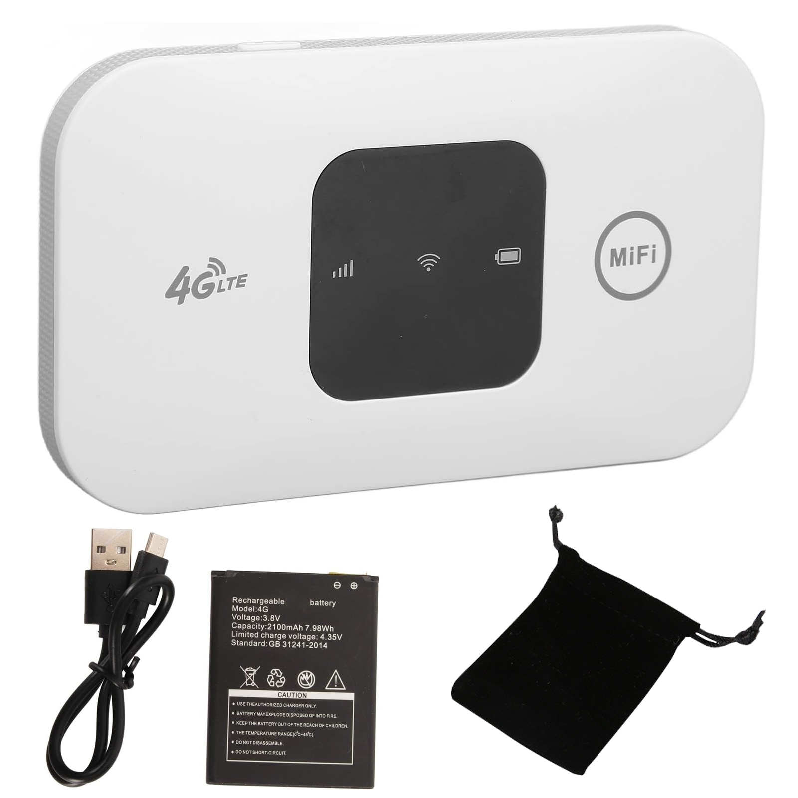 Modem Cu Sim Modem WiFi 4G, Hggzeg, 150Mbps, Cu baterie, slot pentru cartela SIM ...