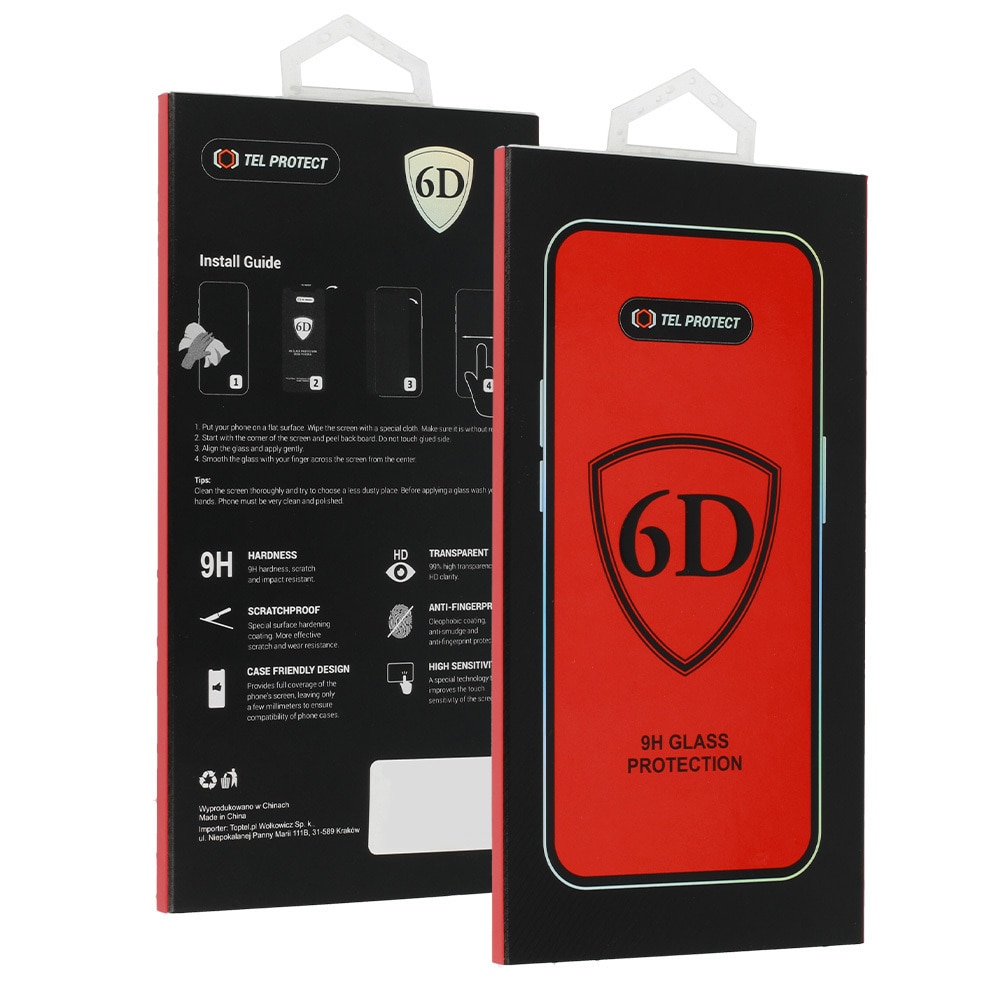 Folie de protectie pentru iPhone 16 Pro MAX Full Glue Tempered Glass BLACK