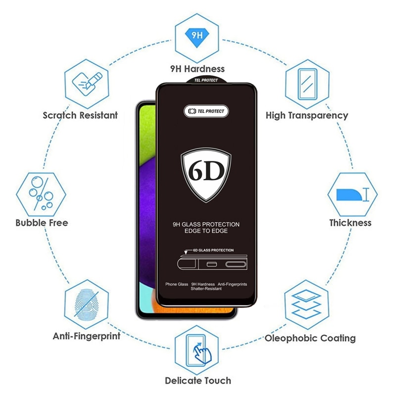 Folie de protectie pentru iPhone 16 Pro MAX Full Glue Tempered Glass BLACK