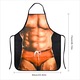 Noutate sort cuplu set 2-piese, folosit pentru gatit, gratar, petrecere de coacere, sort pentru adulti, gluma amuzanta, cadou unic de vacanta pentru sot, iubit, mama, sotie, prietena, om musculos + model sexy