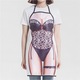 Noutate sort cuplu set 2-piese, folosit pentru gatit, gratar, petrecere de coacere, sort pentru adulti, gluma amuzanta, cadou unic de vacanta pentru sot, iubit, mama, sotie, prietena, om musculos + model sexy