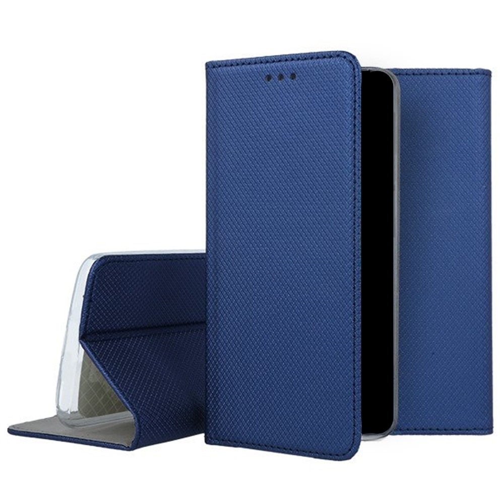 Husă telefon Xiaomi Redmi Note 15 5G - husă tip carte cu ramă magnetică din silicon albastru