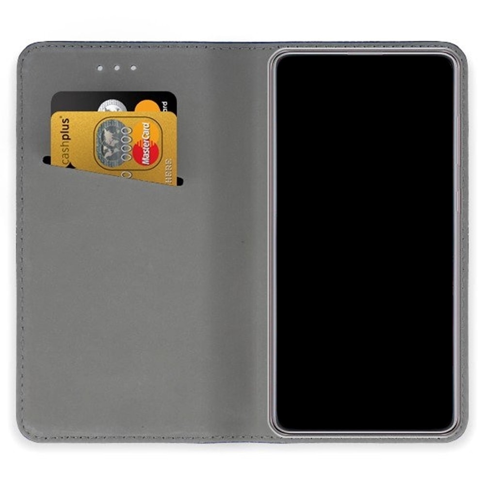 Husă telefon Xiaomi Redmi Note 15 5G - husă tip carte cu ramă magnetică din silicon albastru