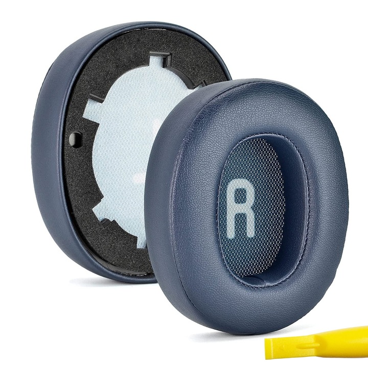 Set 2 bureti pentru casti JBL Tune 700BT/ 700BTNC/ 710BT/ 750BTNC/ T750BT/ 760BTNC, Spuma cu memorie, Pastreaza confortul si calitatea sunetului, Albastru