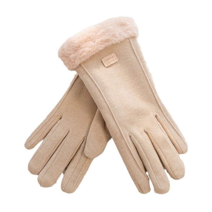 OEM Női kesztyű, meleg, érintőképernyős, fekete, 24x10cm, unisex szett