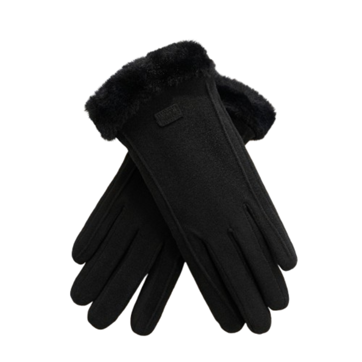 Női téli kesztyű, klasszikus fazon, hideg elleni védelem, világos bézs, egy méret