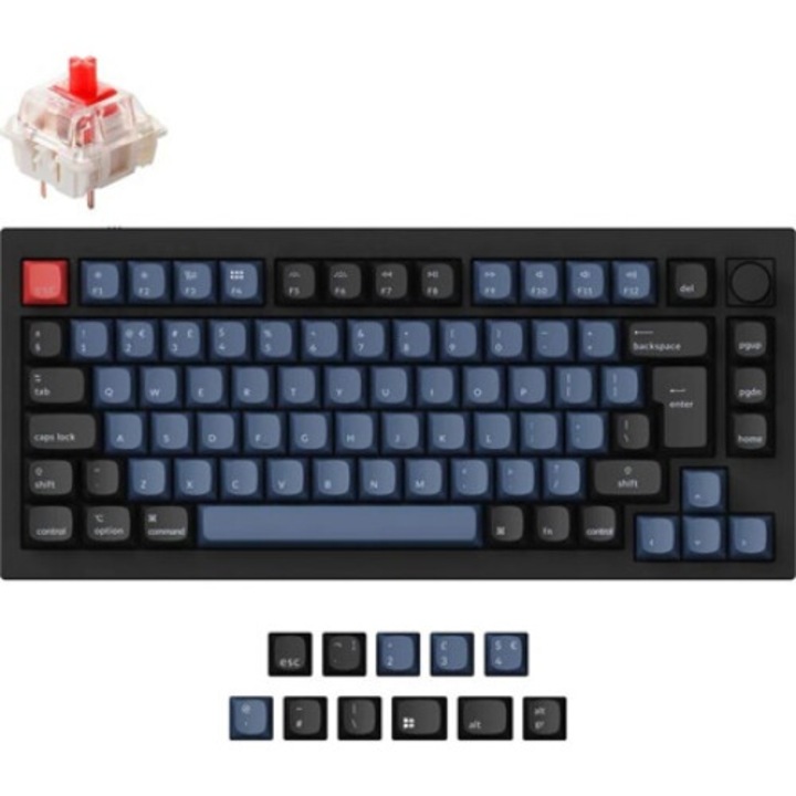 Механична клавиатура Keychron Q1 V2 USB English Gateron G Pro Red, черна