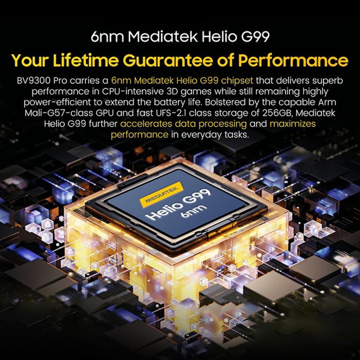 Мобилен телефон Blackview BV9300 Pro, черен, 6.7", 12GB RAM, 256GB