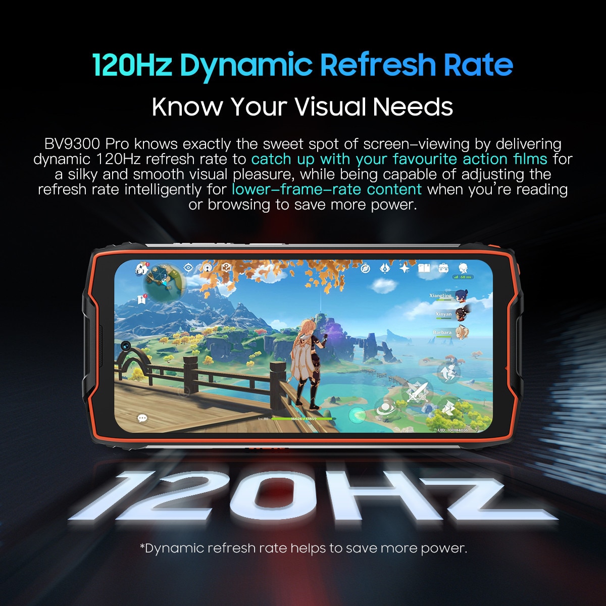 Telefon mobil Blackview BV9300 Pro, 24GB Ram(12GB+12GB extensibili), 256GB Rom, 15080mAh, Ecran dublu 6.7", Afisator de ceas, Android 13, Caracteristici faciale/NFC/amprente digitale, Portocaliu