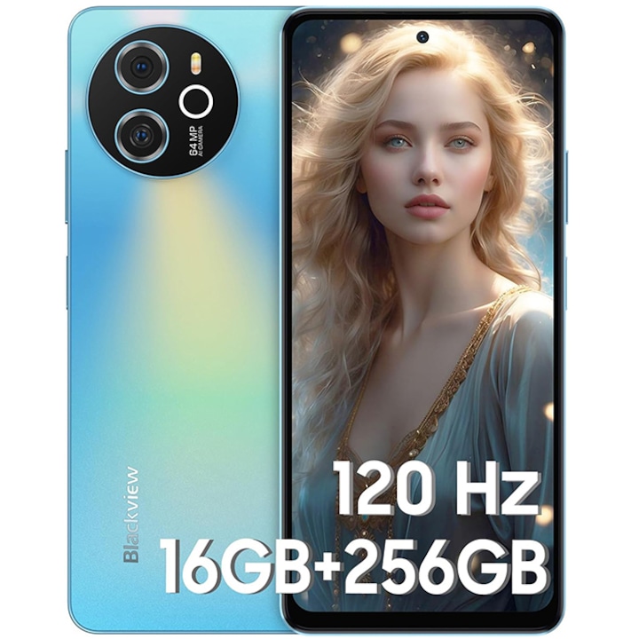 Мобилен телефон Blackview Shark 8, син, 16GB+256GB Android 13 6.78" 2.4K 64MP 5000mAh NFC