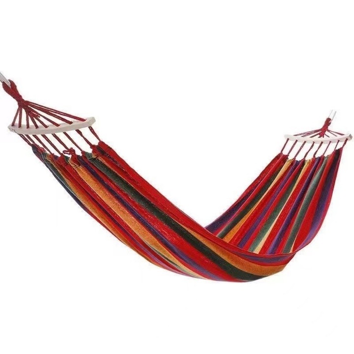 Hamac de exterior, BFYCHYC, 190x80cm, 200kg, 2 franghii, 1 geanta de transport, multicolor