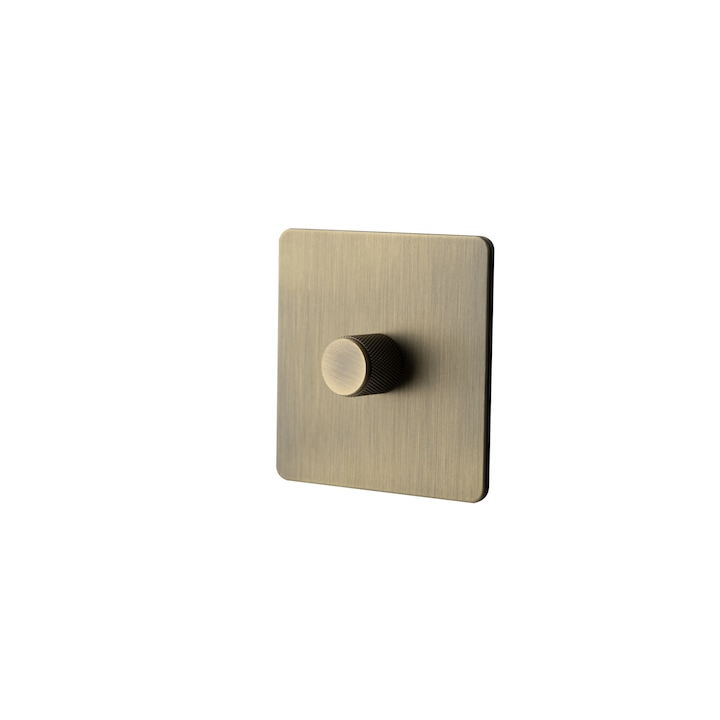 Intrerupator metalic cu variator/dimmer, Bronze Elegance Vichema, 1gang, doza inclusa