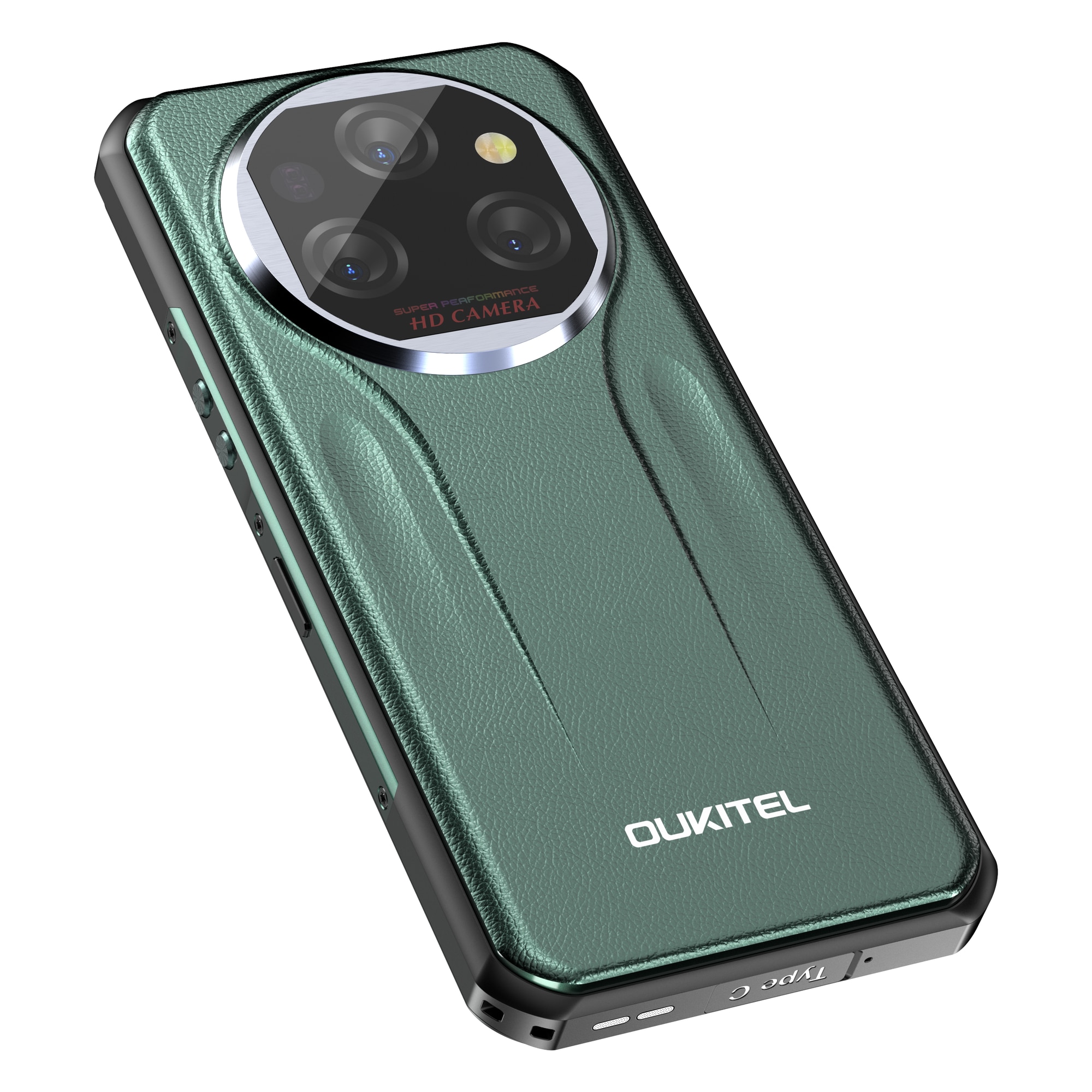 Telefon Mobil Oukitel WP39, Procesor Mediatek Dimensity 6100+ Octa-Core, IPS LCD Capacitive touchscreen 6.6", 6GB RAM, 256GB Flash, Camera Tripla 64 + 8 + 2 MP, 5G, Wi-Fi, Dual SIM, Android Verde