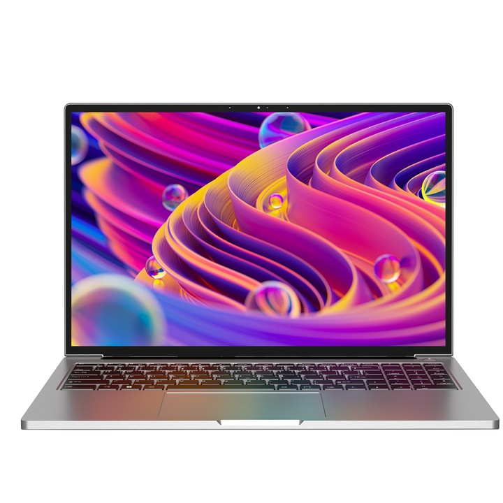 Лаптоп 16'' 16 RAM+ 512 GB ROM Win11 Поддържа 1TB разширителен SSD Най-новите процесори i3-1000NG4 1920*1200 FHD BT4.2 USB Mini HDMI с безжична мишка и румънски стикери за клавиатура-Сребрист