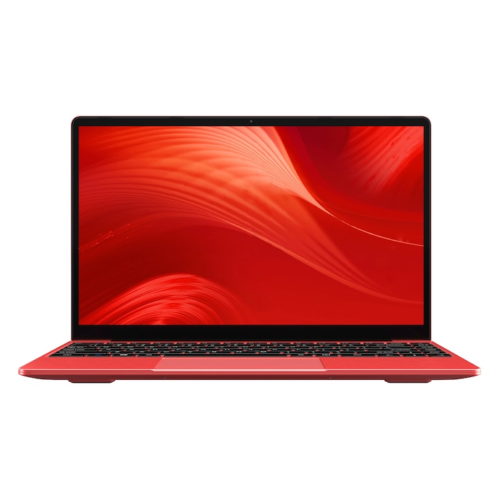 Лаптоп PC 14" Win 11 Notebook 256 GB Поддържа SSD разширение 1TB 2.4G+5G WiFi 1920*1080 FHD USB Mini HDMI с безжична мишка и стикери за румънската клавиатура - Червен