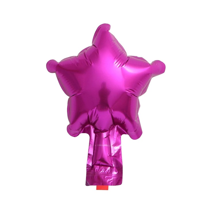 Balon in forma de stea, 12 cm, Fucsia