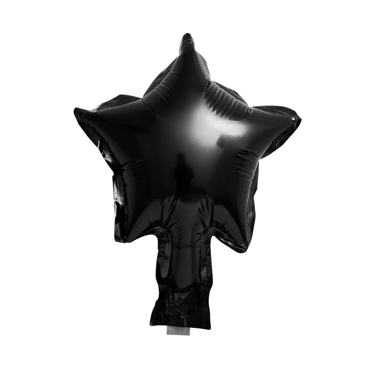 Balon in forma de stea, 12 cm, Negru