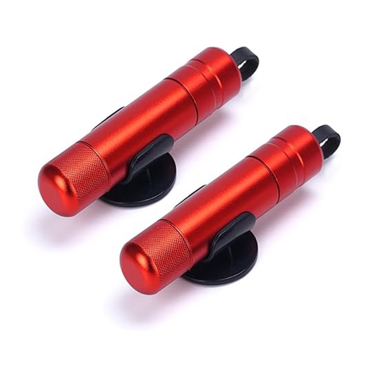 Set 2 Ciocan Siguranta Auto, SINBINTA, mic si usor, portabil cu dvs, Utilizati pe scara larga, Petru situatii de urgenta, accidente, momente critice, Rosu