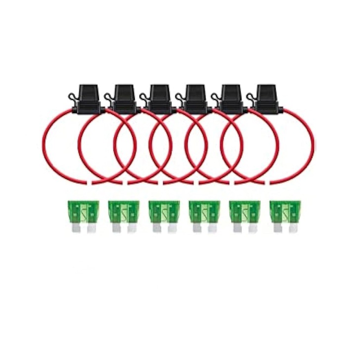 Set 12 Suport pentru sigurante auto, SINBINTA, impermeabil, protejeaza partea electrica a masinii, legatura in linie, Pentru o zi ploioasa, sigura si fiabila