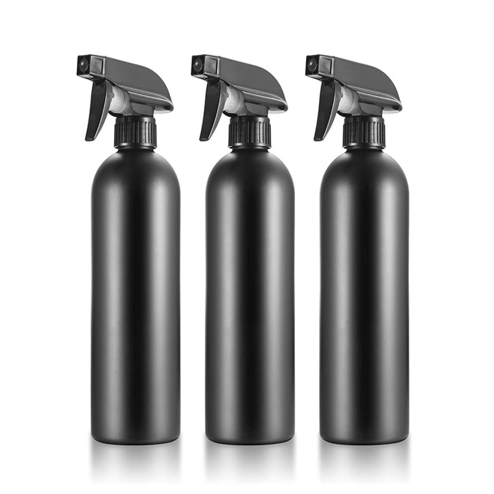Set 3 Pulverizator, SINBINTA, Etansare buna, Reutilizabile, Spray-ul este fin si dens, usor de utilizat, Pentru casa, bucatarie, gradina, birou, scoala si salon, 500ml, Negru