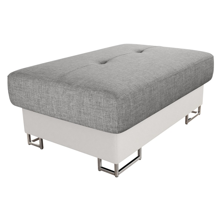 Taburet Alvin, MIRJAN24, alb / gri, 67x104x42 cm