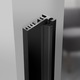 Usa batanta Studio Black, model Rezidence negru pentru gol 80x198 cm cu toc L pentru interior, sticla 8 mm clara, securizata