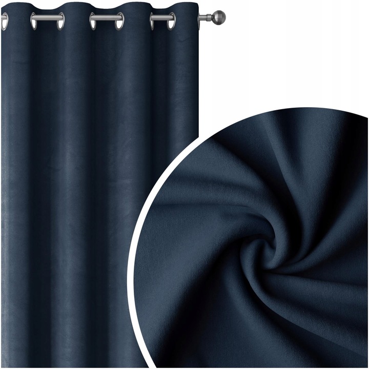 Draperie gata confectionat, HomeView, ZVK007, Velur, 280g/m2, Simpla, Multicolor, 140x250 cm