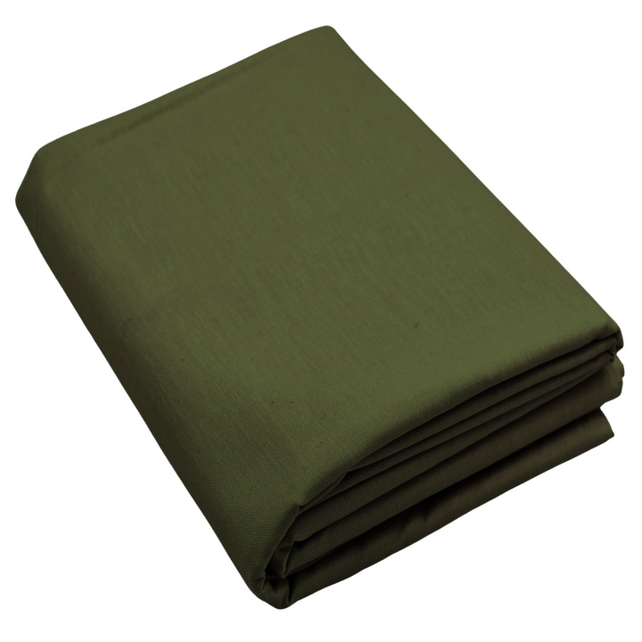 Material bumbac ranforce Oeko-Tex 500 cm x 240 cm verde militar