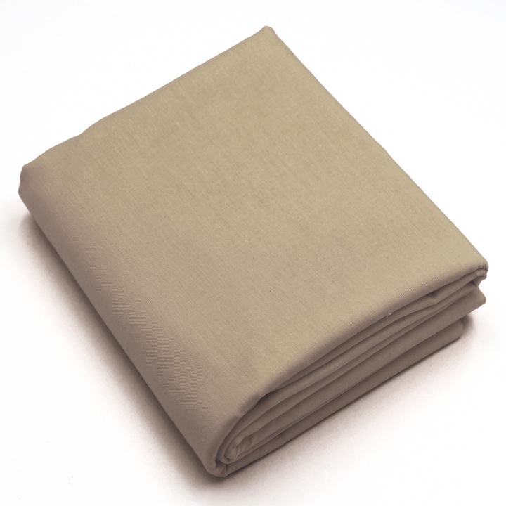 Material bumbac ranforce Oeko-Tex 500 cm x 240 cm crem inchis