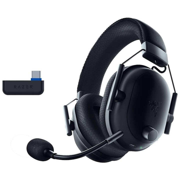 Безжични геймърски слушалки Razer BlackShark V2 Pro за PlayStation, Bluetooth 5.2, 70 часа живот на батерията, пасивно шумопотискане, Tempest 3D Audio PS5™ Black