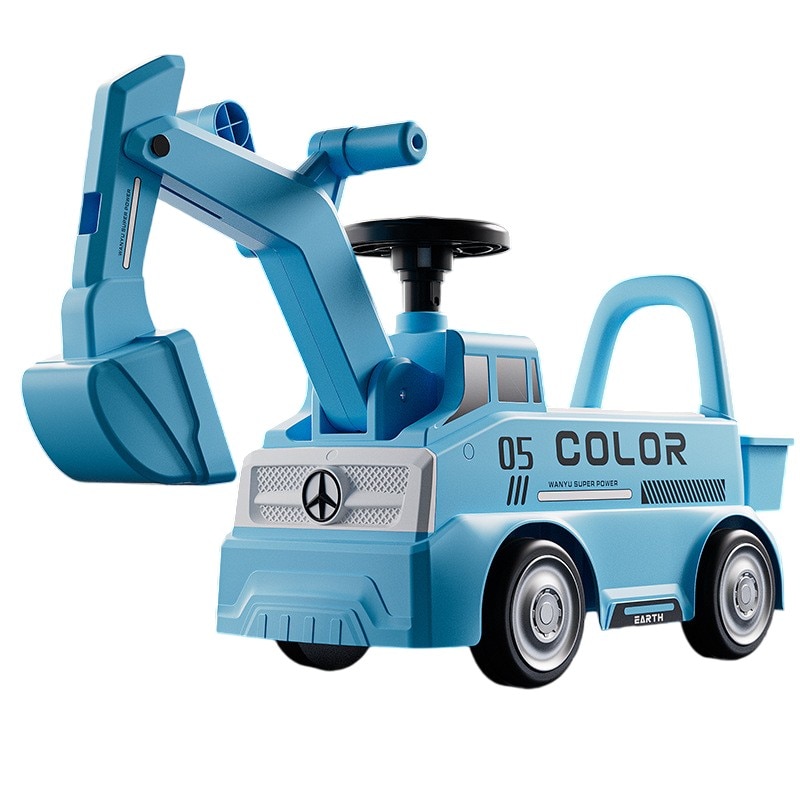 Excavator Manual pentru copii, Flippy, 3 ani, Sport, Claxon, Cutie