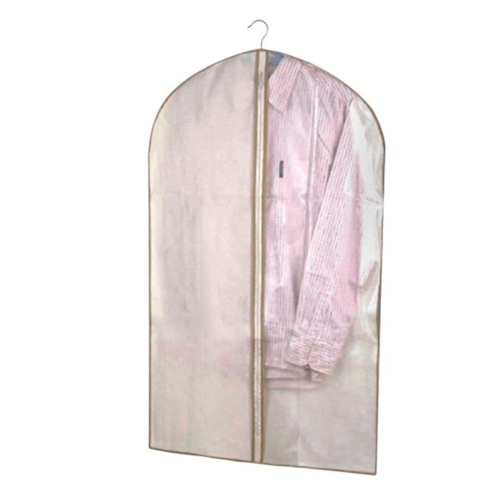 Husa Antbro® pentru protectie costume, cu fermoar, 65x100cm, ecru