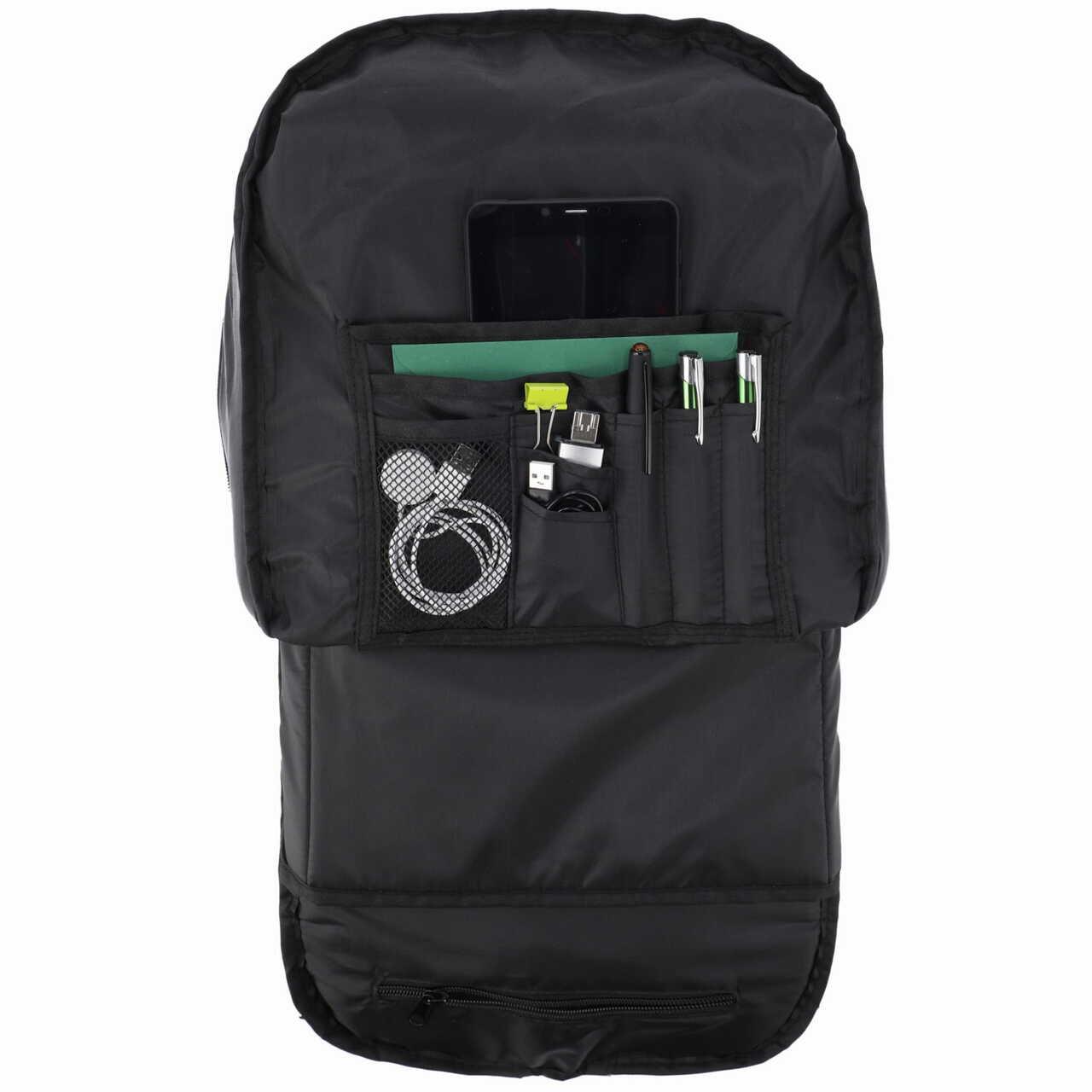 Rucsac turistic JUMI, negru, 21L, pentru laptop 15,6", 5 compartimente