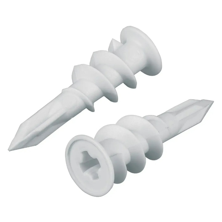 Diblu pentru gips carton, din polipropilena, tip melc, autoforant, 33 mm